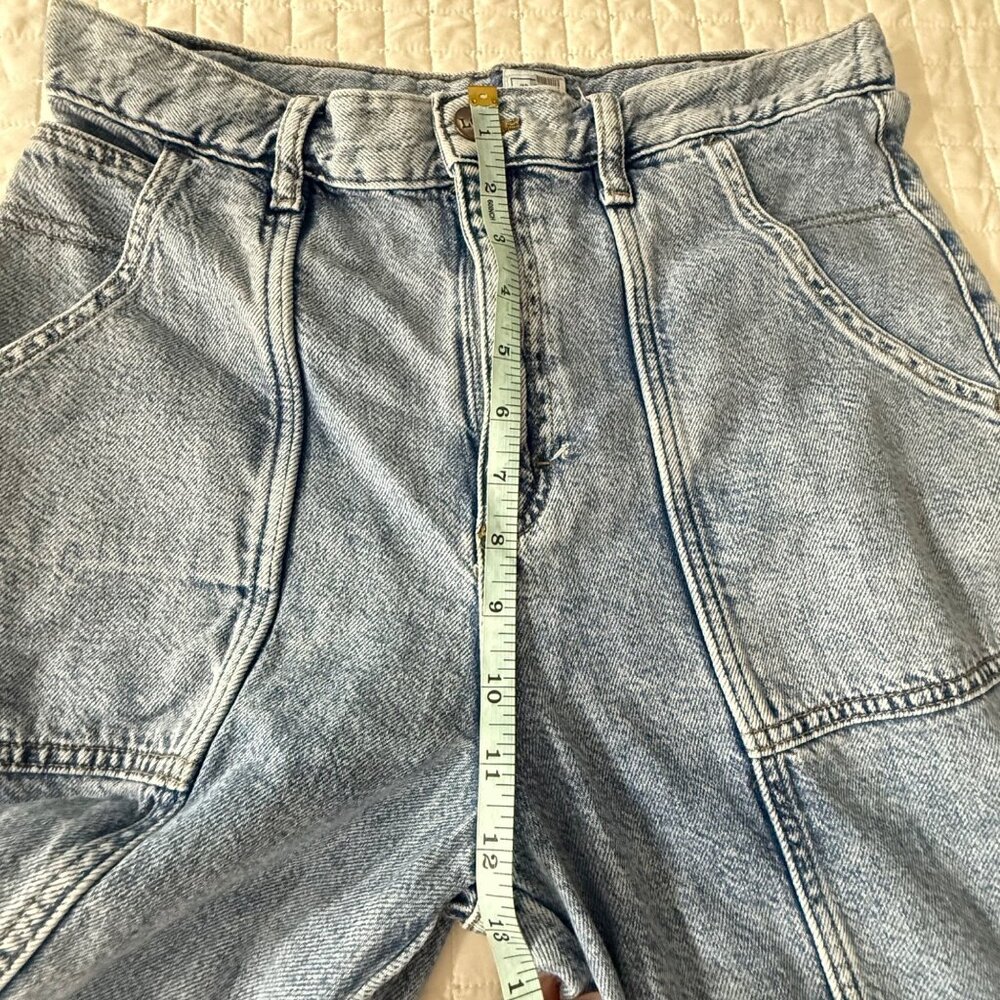 Vintage Lee Workwear Womens Wide-Leg Denim Jeans, Size 30, High-Waist Relax Fit - Picture 9 of 10